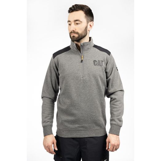 Caterpillar Essential 1/4 Zip Sweatshirt Dark Heather Grey