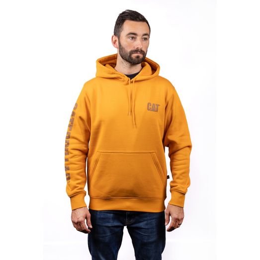 Caterpillar Trademark Banner Hooded Sweatshirt Yellow