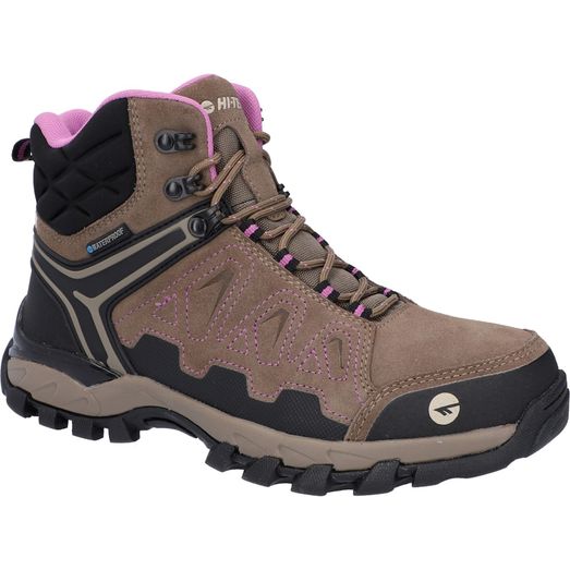 Ladies Hi-Tec V-Lite Explorer WP Hiking Boots Brown/Lilac