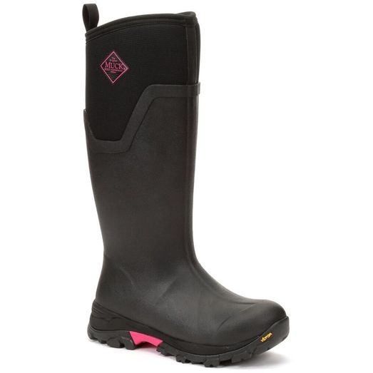 Muck Boots Arctic Ice Tall Wellingtons Black/Hot Pink