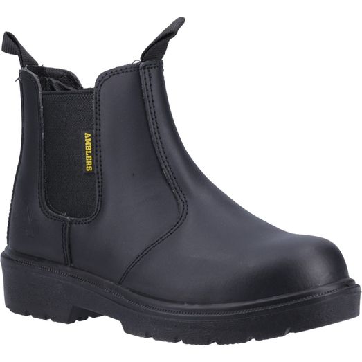 Amblers FS116 Pull on Safety Dealer Boot Black