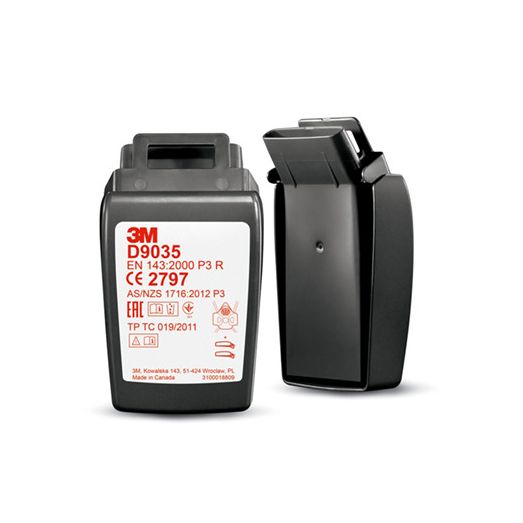 3M D9035 Secure Click Hard Case P3 R Filter Black (20 Pack)