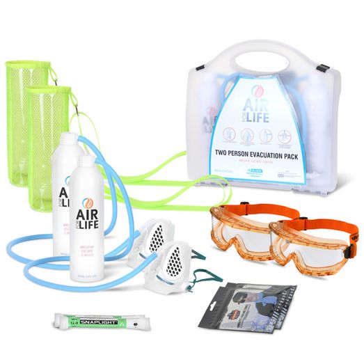 Air For Life Two Person Evacuation Kit White