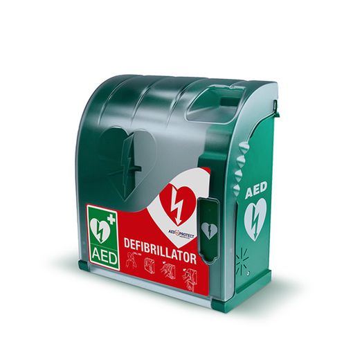 Aivia 210 Defibrillator Cabinet with Heating &amp; Alarm Green