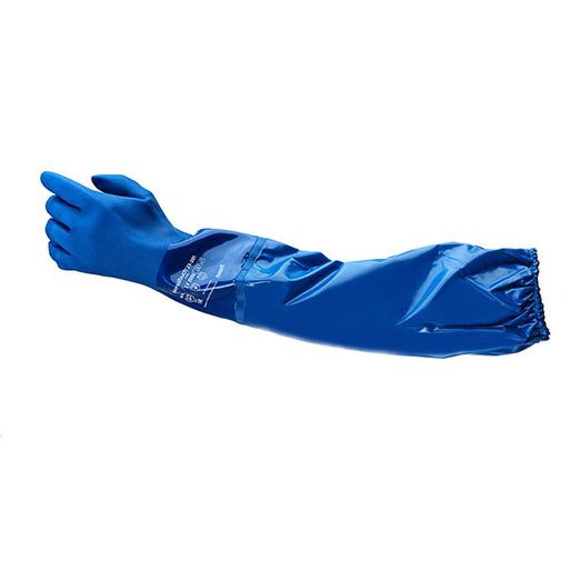 Ansell Alphatec 23-201 Pvc Sleeve Glove Blue (6 Pack)