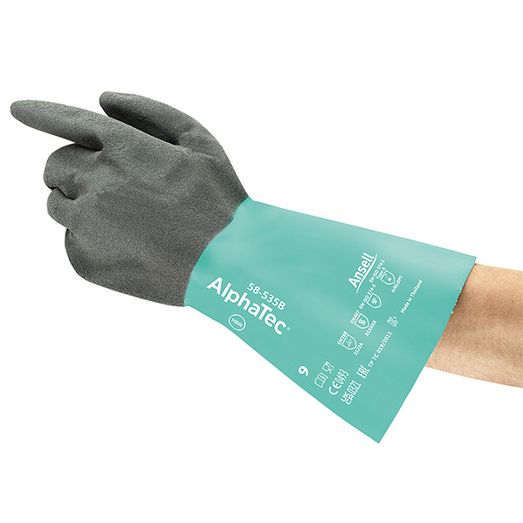 Ansell Alphatec 58-535B Glove Green/Black (6 Pack)