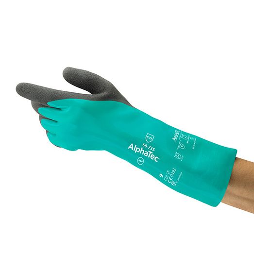 Ansell Alphatec 58-735 Gloves Green (6 Pack)