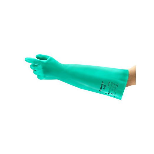 Ansell Alphatec Solvex 37-185 Gauntlet Gloves Green (12 Pack)