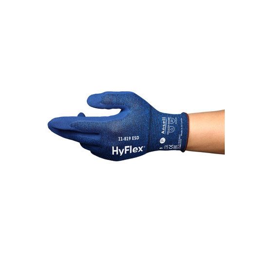 Ansell Hyflex 11-819 Esd Touchscreen Glove Blue (12 Pack)