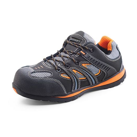 Beeswift Action Safety Trainer Shoe Non Metallic Black / Orange