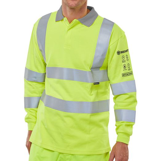 Beeswift Arc Compliant Hi-Vis Anti-Static Polo Shirt Saturn Yellow