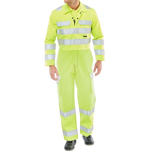 Beeswift Arc Compliant Hi-Vis Boilersuit Saturn Yellow