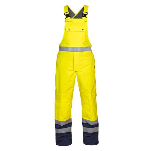 Hydrowear Utting Sns Hi-Vis Waterproof Bib &amp; Brace Saturn Yellow / Navy