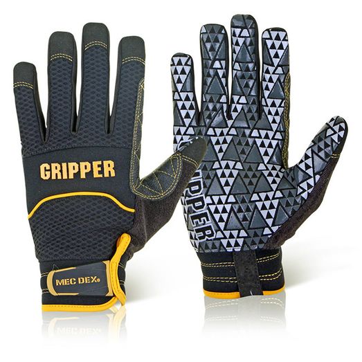 Mec Dex Rough Gripper Mechanics Gloves Black (1 Pair)