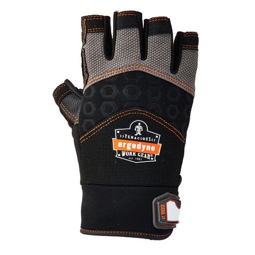 Ergodyne Impact Fingerless Glove Black/Grey (1 Pair)