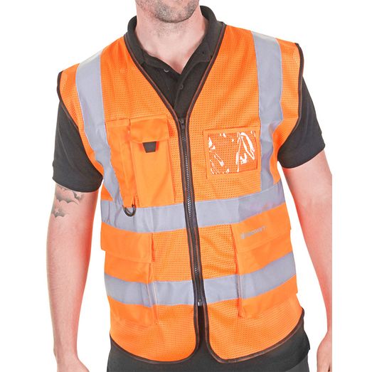 Beeswift Hi-Vis Executive Mesh Vest Orange