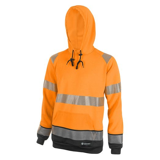 Beeswift Deltic Hi-Vis Two-Tone Hoodie Orange / Black