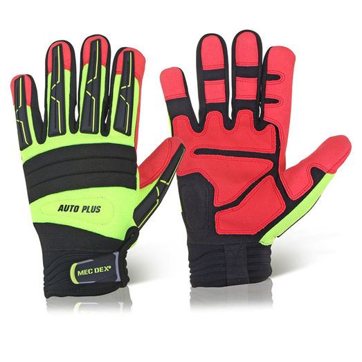 Mec Dex Auto Plus Mechanics Gloves Saturn Yellow/Black (1 Pair)