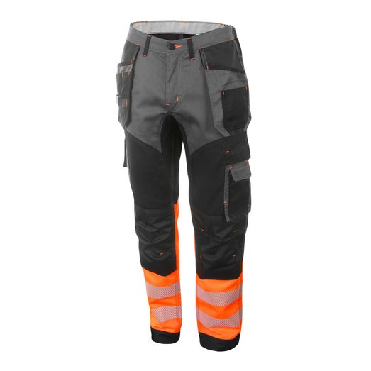 Beeswift Deltic Hi-Vis Two-Tone Trousers Orange / Black