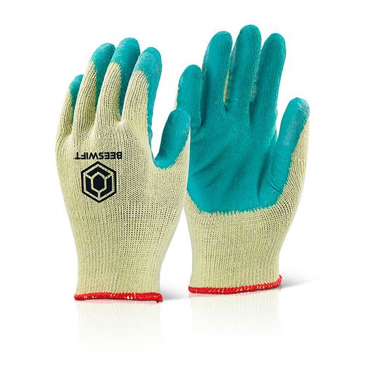 Beeswift Economy Multip Purpose Grip Gloves Green (10 Pack)