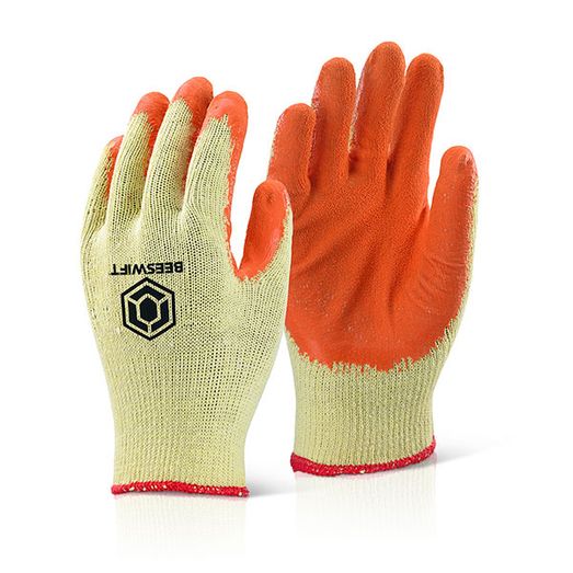 Beeswift Economy Multip Purpose Grip Gloves Orange (10 Pack)