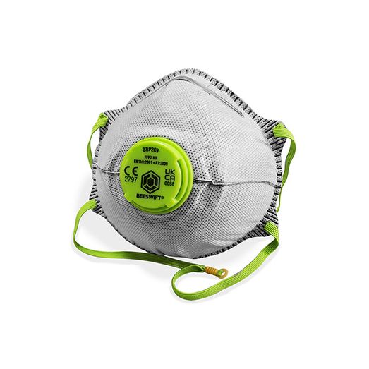 Beeswift P2 Valved Charcoal Mask Grey (10 Pack)