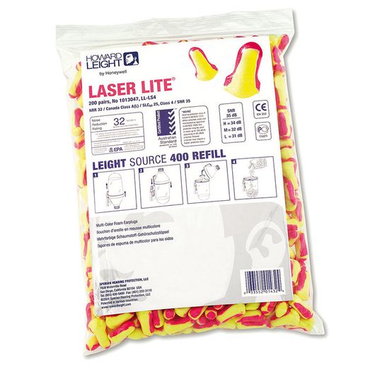 Honeywell Laser Lite Ls400 Refill - 200 Pairs Yellow (200 Pack)