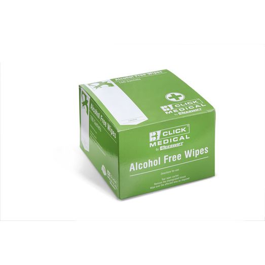 Click Medical Alcohol Free Wipes 100 White (100 Pack)