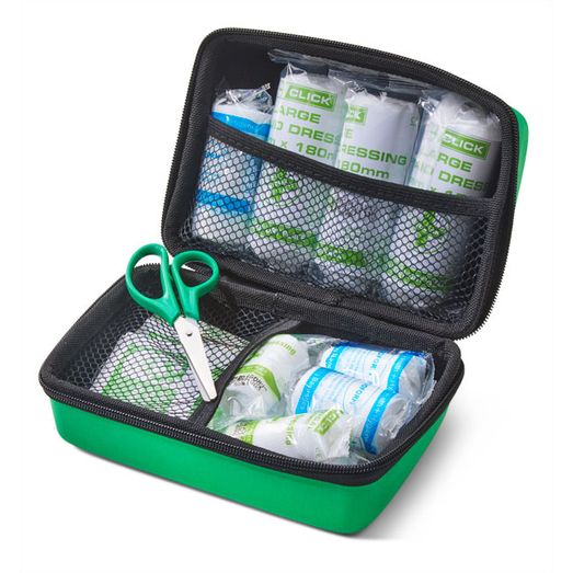 Click Medical Public Service Vehicle (Psv) First Aid Kit In Small Feva Bag Green