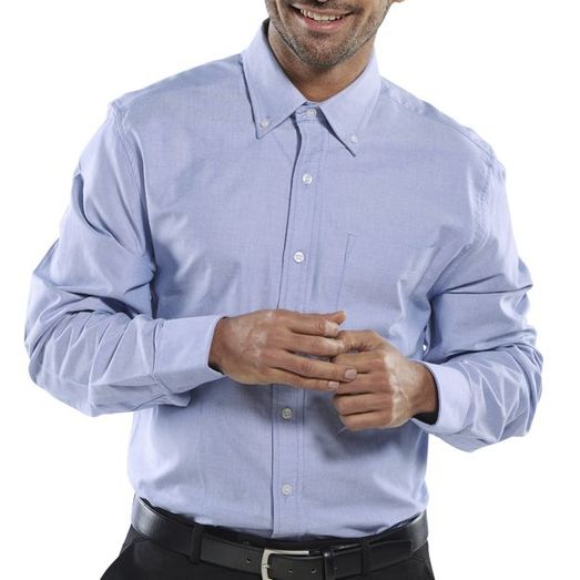 Beeswift Oxford Shirt Long Sleeve Blue