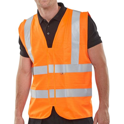 Beeswift Fire Retardant Hi-Vis Vest Orange
