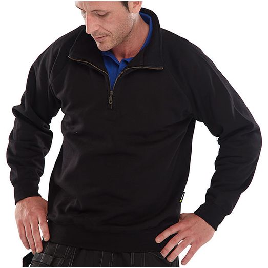 Beeswift Quarter Zip Sweatshirt Black