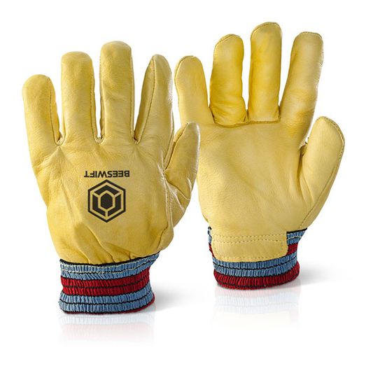 Beeswift Freezer Gloves One Piece Back Yellow (10 Pack)