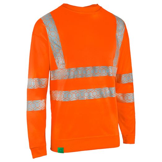 Beeswift Envirowear Hi-Vis Recyclable Sweatshirt Orange