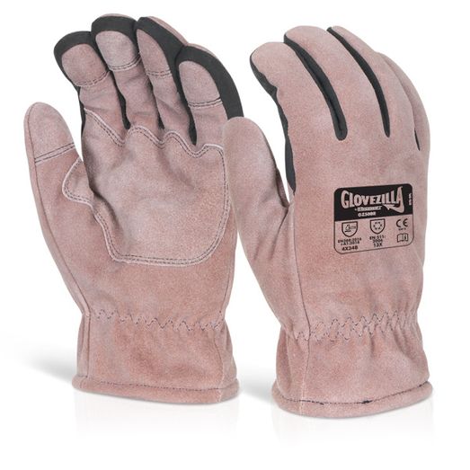 Beeswift Glovezilla Thermal Leather Gloves Brown (1 Pair)