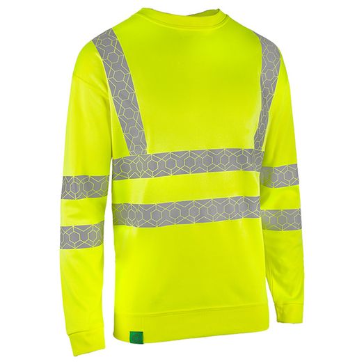 Beeswift Envirowear Hi-Vis Recyclable Sweatshirt Saturn Yellow