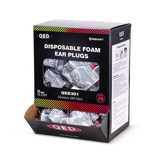Beeswift QED Disposable Foam Ear Plugs Blue (200 Pack)