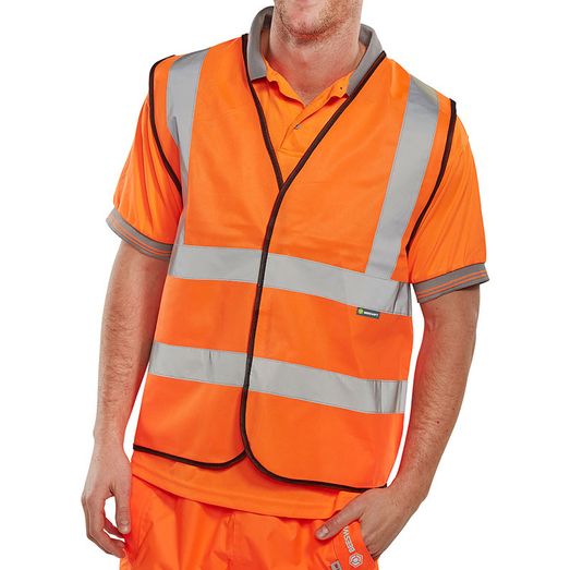 Beeswift Hi-Vis Vest Retail Packaged Orange