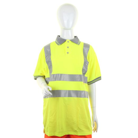 Beeswift Ladies Hi-Vis Short Sleeve Polo Shirt Saturn Yellow