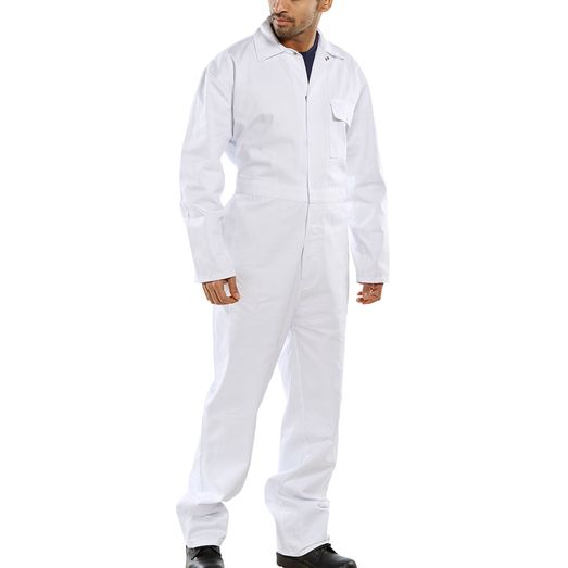 Beeswift Cotton Drill Boilersuit White