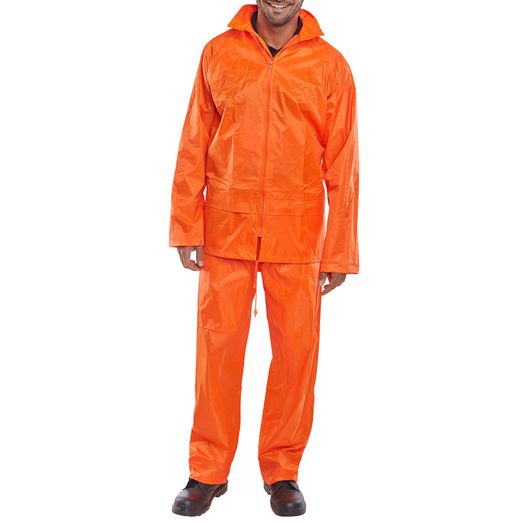 Beeswift Nylon Weatherproof Suit Orange