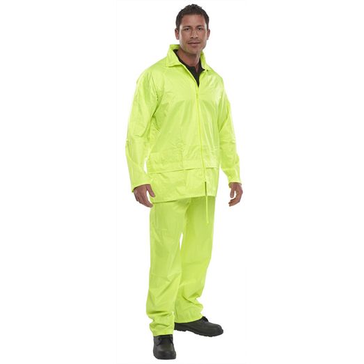 Beeswift Nylon Weatherproof Suit Saturn Yellow