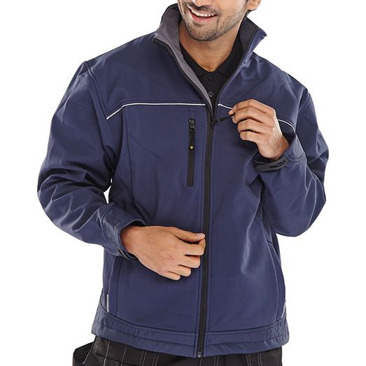 Beeswift Soft Shell Jacket Navy Blue