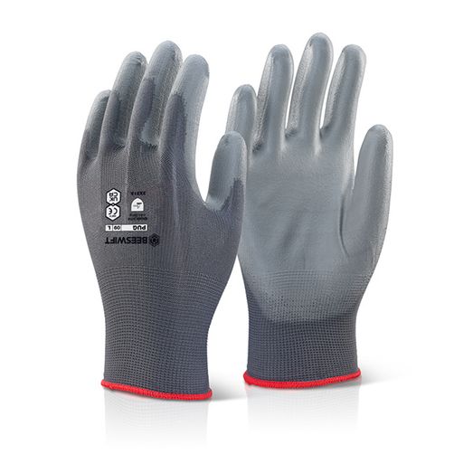 Beeswift Pu Coated Gloves Grey