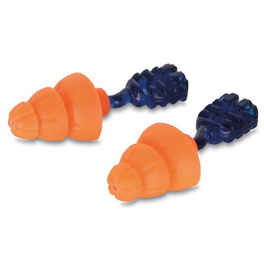 Beeswift QED Snr34 Tri Flange Reusable Ear Plugs Orange (200 Pack)