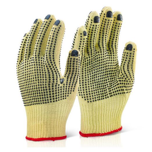 Beeswift Reinforced Medium Weight Dotted Gloves Yellow