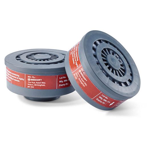 Beeswift Respirator A1 Filters (Pair) Grey