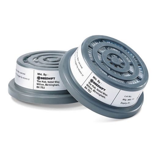 Beeswift Respirator P3R Filters (Pair) Grey