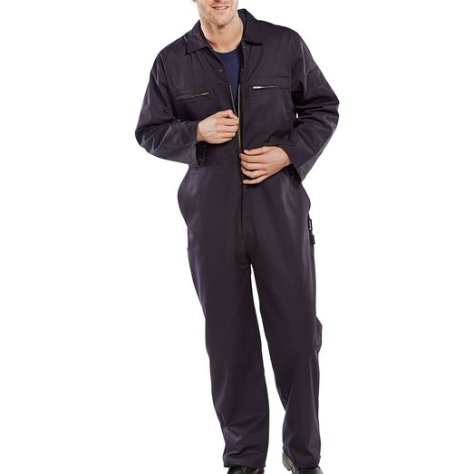 Beeswift Heavyweight Boilersuit Navy Blue