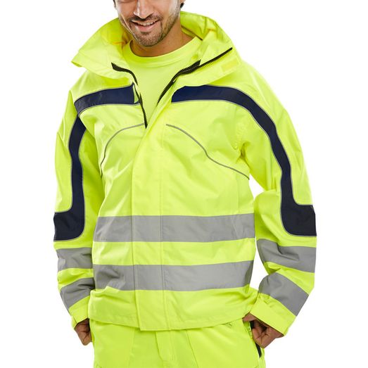 Beeswift Eton Hi-Vis Breathable Jacket Saturn Yellow